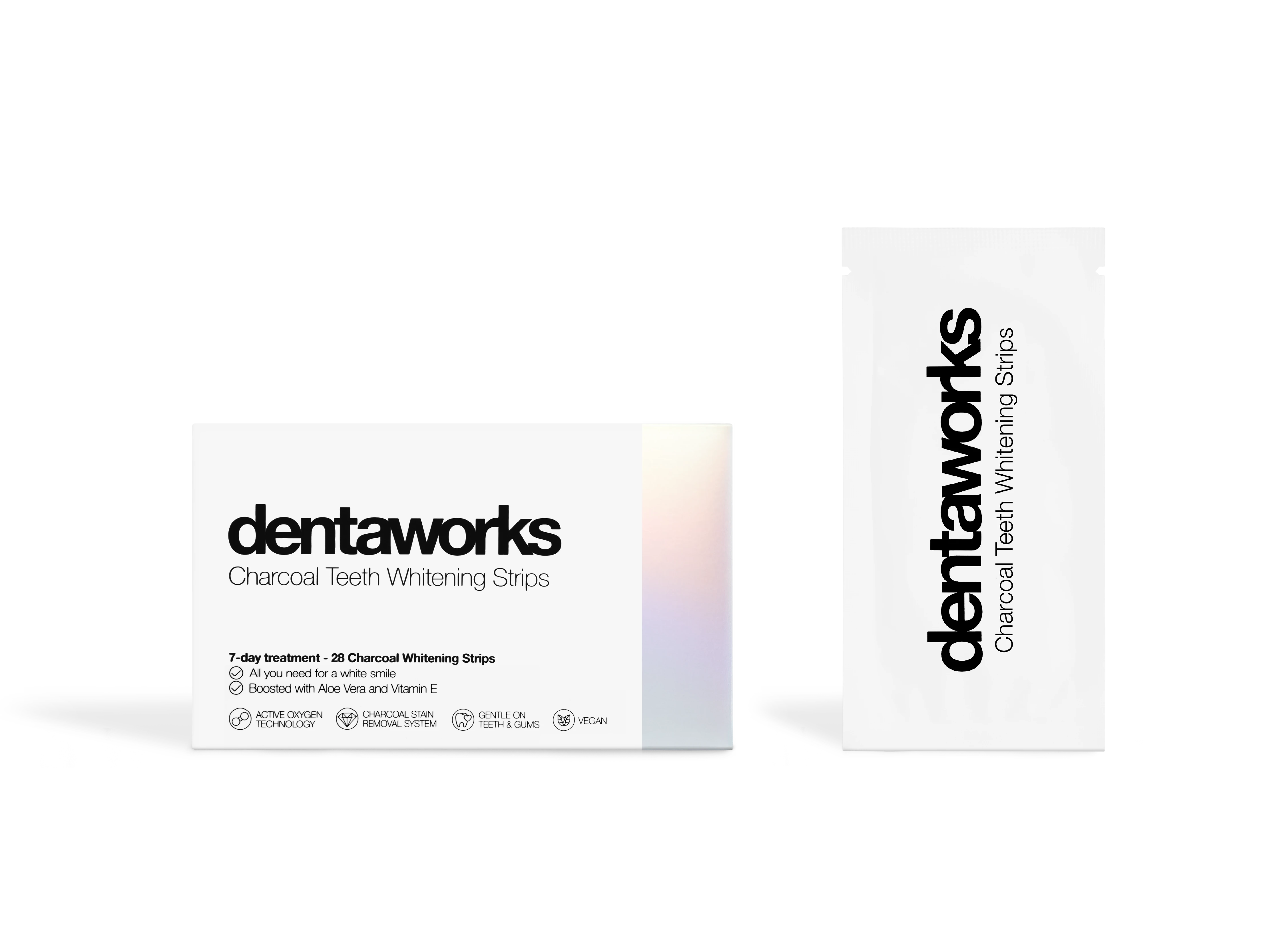 2 st Dentaworks Charcoal Tandblekningsstrips